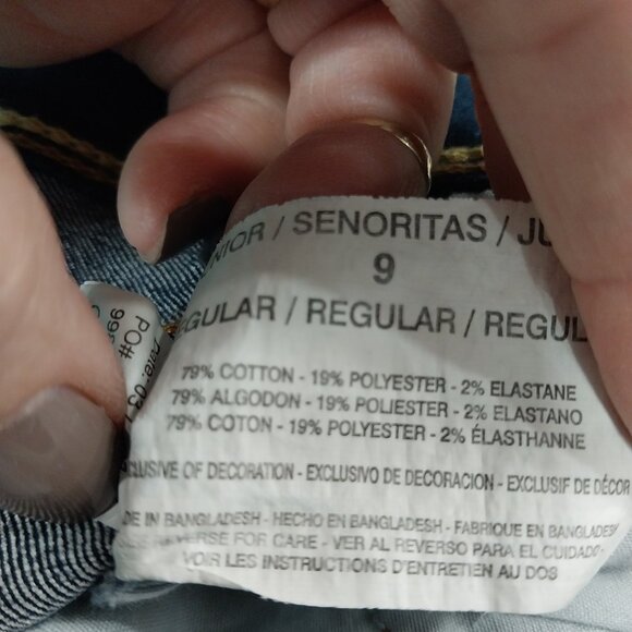 3345 Size 9j Lei Upcycled Bell Bottoms in Black and Blue - Picture 6 of 6